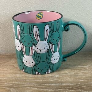 Spectrum Designz Easter Spring  BUNNY Mug Green And pink Interior